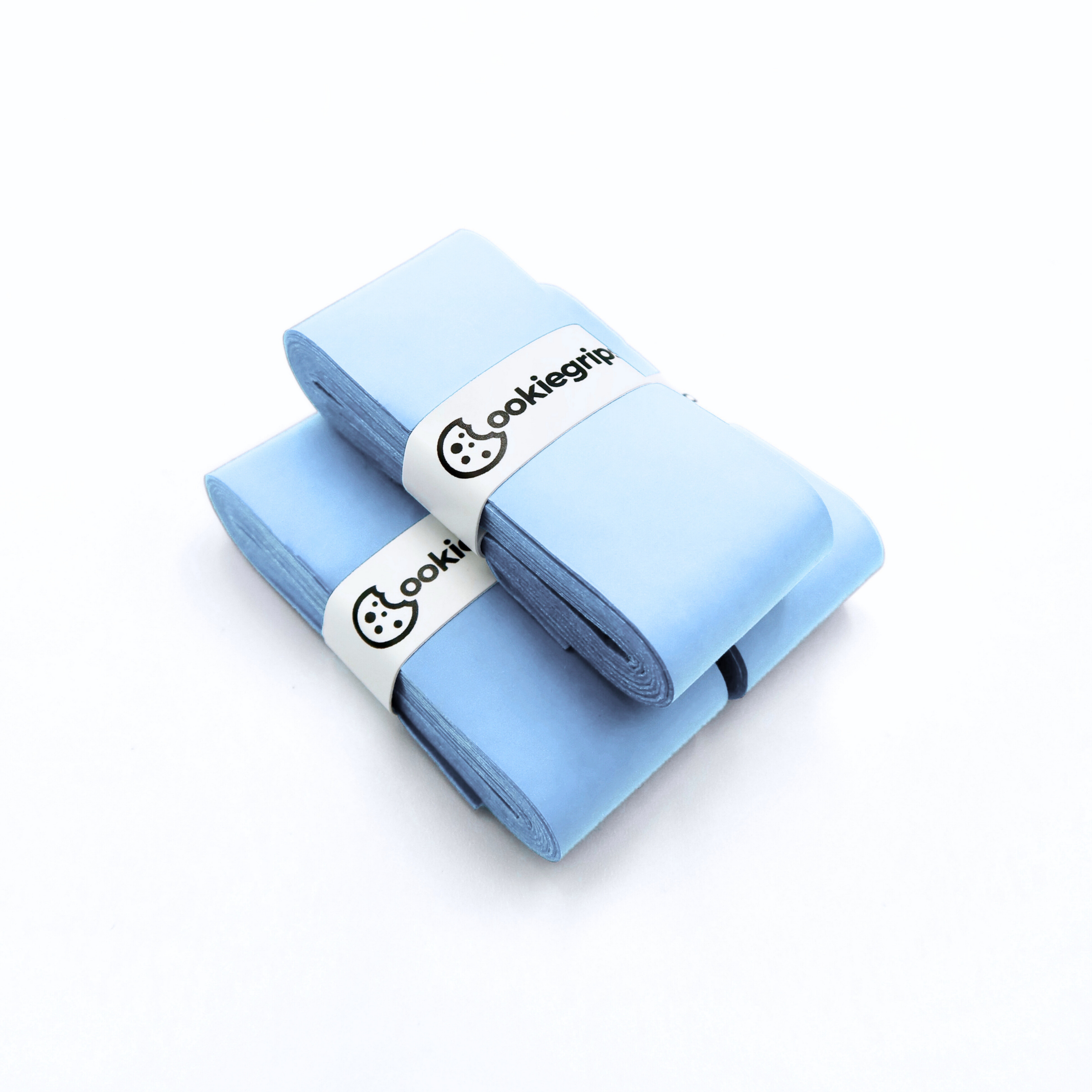 Light blue Bella Blue cookiegrips Doughy Grips soft, tacky pickleball overgrip