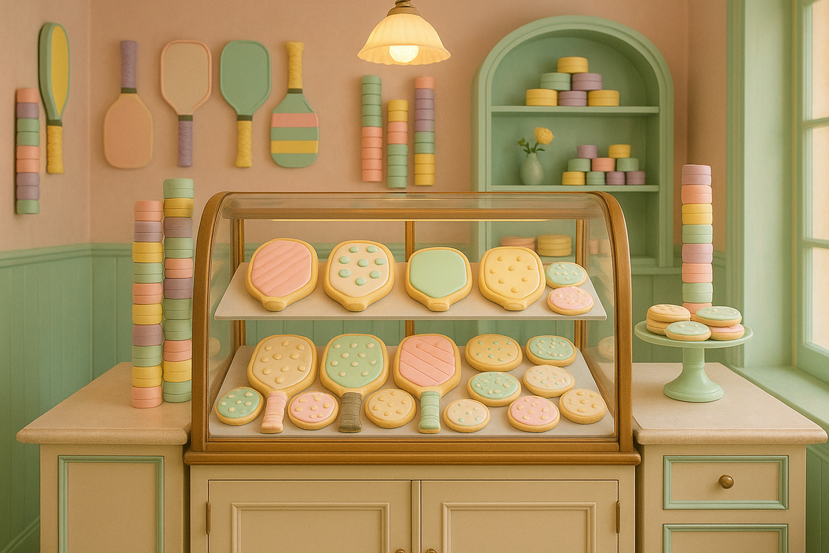 cookie bakery pastel colors pickleball paddle overgrips
