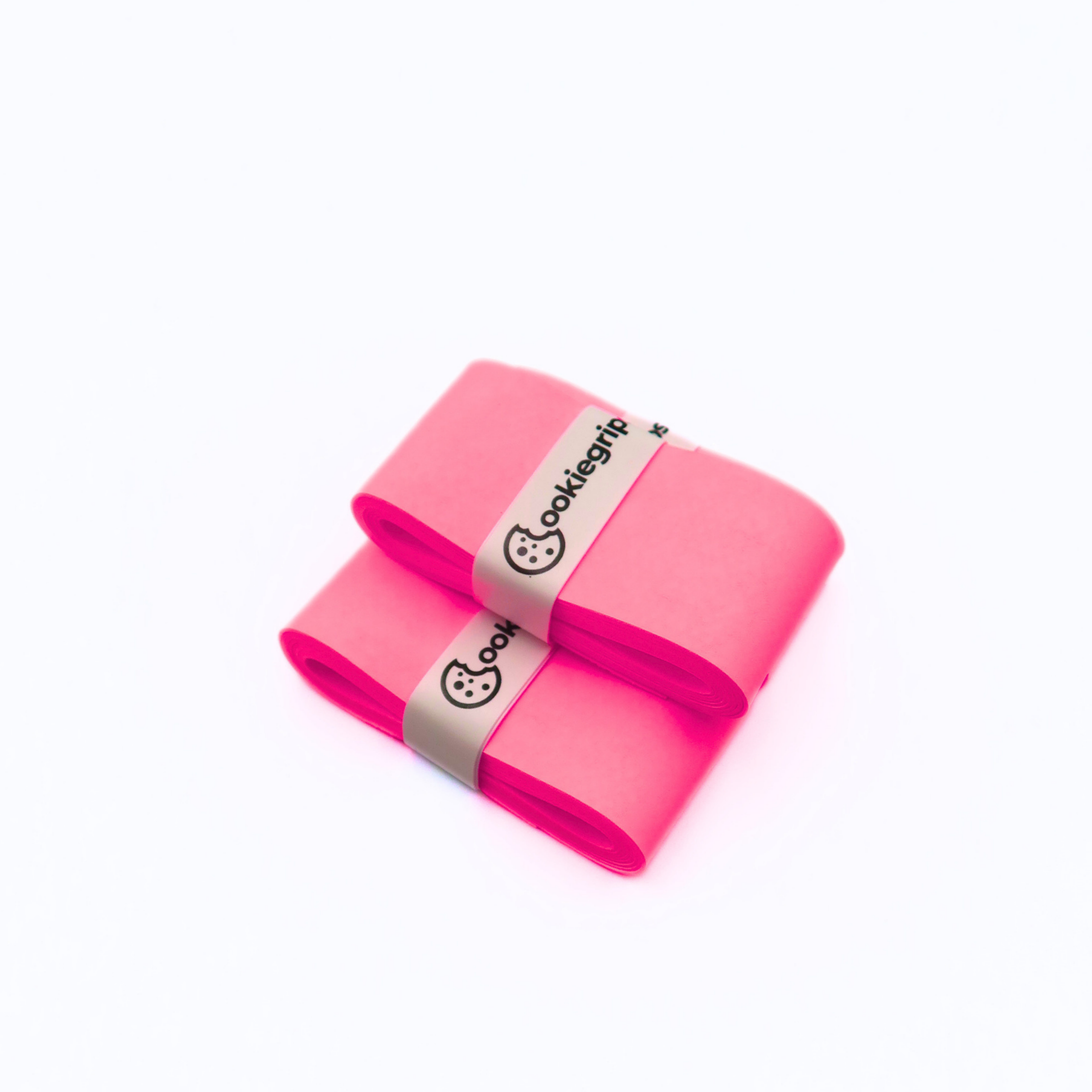 Three Glowberry Crunch pink cookiegrips Tough Cookie dry-feel pickleball overgrip rolls