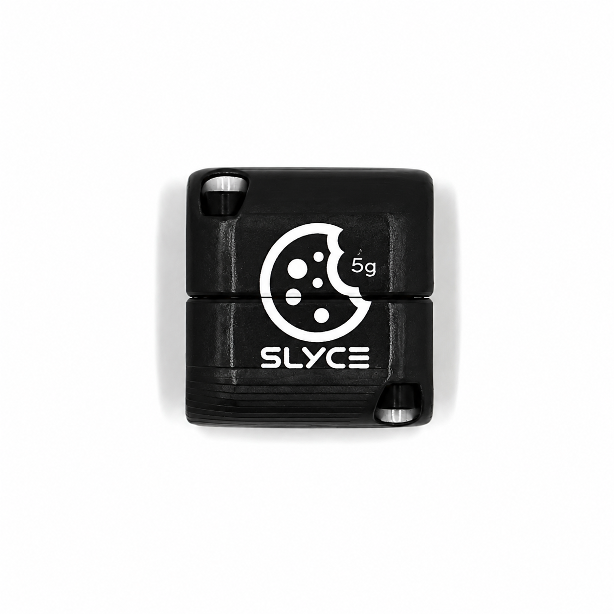 black 5g cookiegrips x slyce slydr adjustable removable pickleball clamp weight with a white cookie logo.